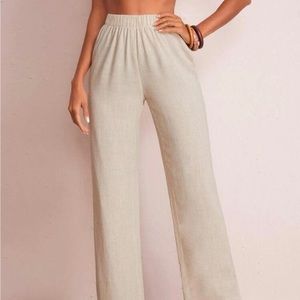 Cream flowy pants